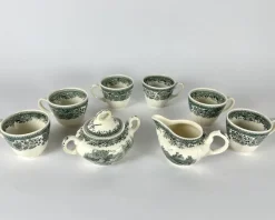 Clearance Pamono Coffee Serving Set in Green Burgenland from Villeroy & Boch, 1980s, Set of 9