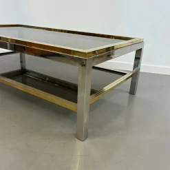 Discount Pamono Coffee Table in Chrome and Brass, 1970s