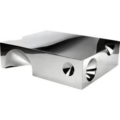 Pamono Coffee Table in Mirror Polished Stainless Steel by Barberini & Gunnell> Tables