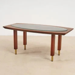 Pamono Coffee Table with Glass Top, 1970s> Coffee & Side Tables