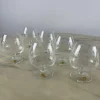 Pamono Cognac Glasses in Hand Engraved Crystal, Venice, 1960s, Set of 6> Glassware