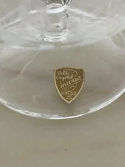 Pamono Cognac Glasses in Hand Engraved Crystal, Venice, 1960s, Set of 6><noscript><img width=