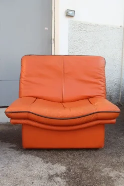 Hot Pamono Cognac Leather Gabbiano Sofa & 2 Chairs from Lev&Lev, 1980s, Set of 3