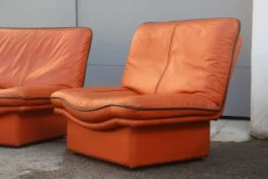 Hot Pamono Cognac Leather Gabbiano Sofa & 2 Chairs from Lev&Lev, 1980s, Set of 3
