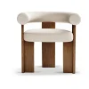 New Pamono Collector Modern Cassette Chair in White Fabric and Smoked Oak by Alter Ego