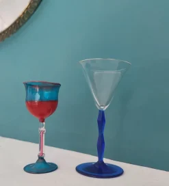 Pamono Collector's Glasses attributed to Joseph Hoffman and Venini, 1920s, Set of 2><noscript><img width=