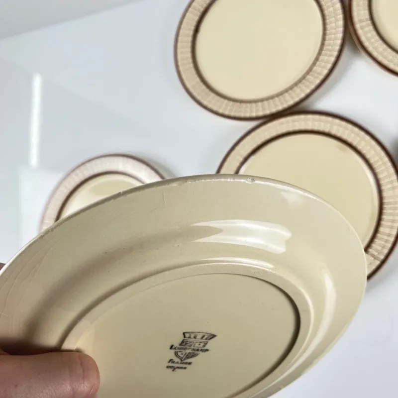 Outlet Pamono Colmar Dessert Plates from Longchamp, 1930s, Set of 6