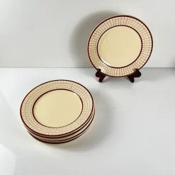 Pamono Colmar Dinner Plates from Longchamp, 1930s, Set of 6><noscript><img width=