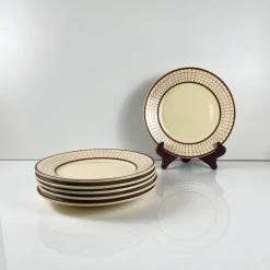 Pamono Colmar Dinner Plates from Longchamp, 1930s, Set of 6><noscript><img width=