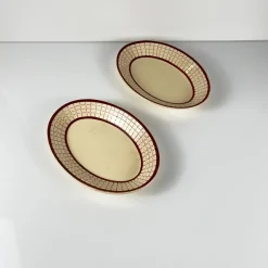 Pamono Colmar Trays with Geometric Patterns from Longchamp, 1930s, Set of 2><noscript><img width=