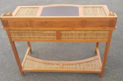 New Pamono Colonial Style Desk with Bamboo Wood