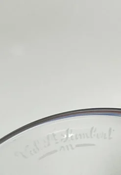 Best Pamono Colored Cut-to Clear Crystal Wine Set from Val Saint Lambert, Set of 7