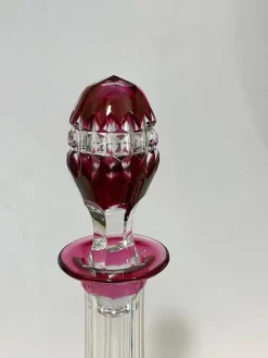 Best Pamono Colored Cut-to Clear Crystal Wine Set from Val Saint Lambert, Set of 7