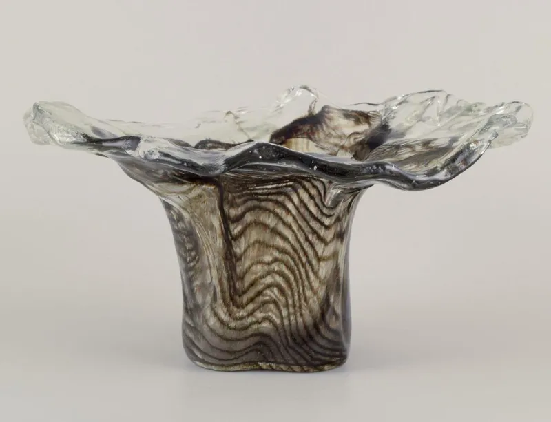 Online Pamono Colossal Vase in Art Glass by Pertti Santalahti for Humppila, 1980s