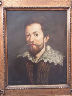 Pamono Colsnittier, Portrait of Man, 18th Century, Oil on Canvas, Framed><noscript><img width=