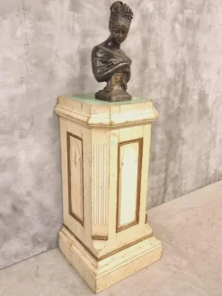 Best Pamono Column Church Column Wooden Pedestal, 1890s