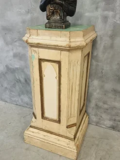 Best Pamono Column Church Column Wooden Pedestal, 1890s