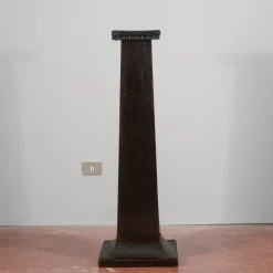 Pamono Column in Ebonized Wood Engraved on the Front, Italy, 1920><noscript><img width=