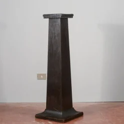 Pamono Column in Ebonized Wood Engraved on the Front, Italy, 1920><noscript><img width=