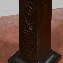Pamono Column in Ebonized Wood Engraved on the Front, Italy, 1920><noscript><img width=