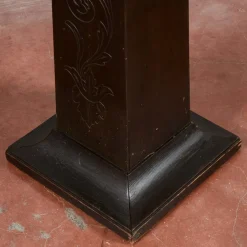 Pamono Column in Ebonized Wood Engraved on the Front, Italy, 1920><noscript><img width=