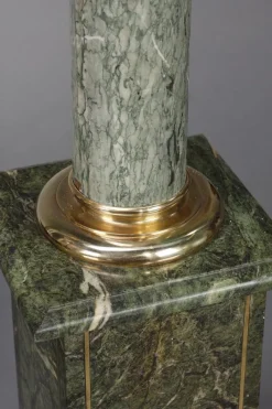 Pamono Columns in Green Estours Marble and Light Green Base, 1900, Set of 2><noscript><img width=