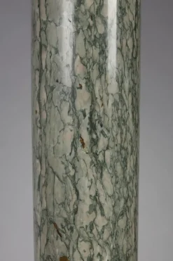 Pamono Columns in Green Estours Marble and Light Green Base, 1900, Set of 2><noscript><img width=