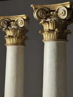 Pamono Columns with Gilded Capitals, 18th Century, Set of 2><noscript><img width=