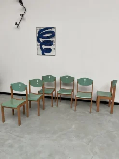 New Pamono Community Chairs, 1980s, Set of 6