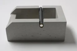 Pamono Concrete Espresso Knockbox by Ulf Neumann for Rohes Wohnen, 2018><noscript><img width=