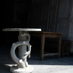 Pamono Concrete Garden Pedestal Table, 1950s><noscript><img width=