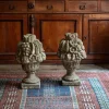 Pamono Concrete Garden Pots Decorated with Fruit, 1970s, Set of 2