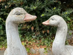 Sale Pamono Concrete Stone Geese Garden Sculptures, 1950s, Set of 2