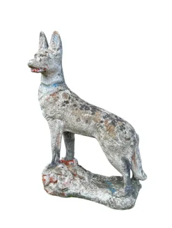 Pamono Concrete Stone Shepard Garden Dog Ornament Sculpture, 1950s> Garden Accessories