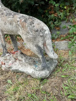 Pamono Concrete Stone Shepard Garden Dog Ornament Sculpture, 1950s><noscript><img width=