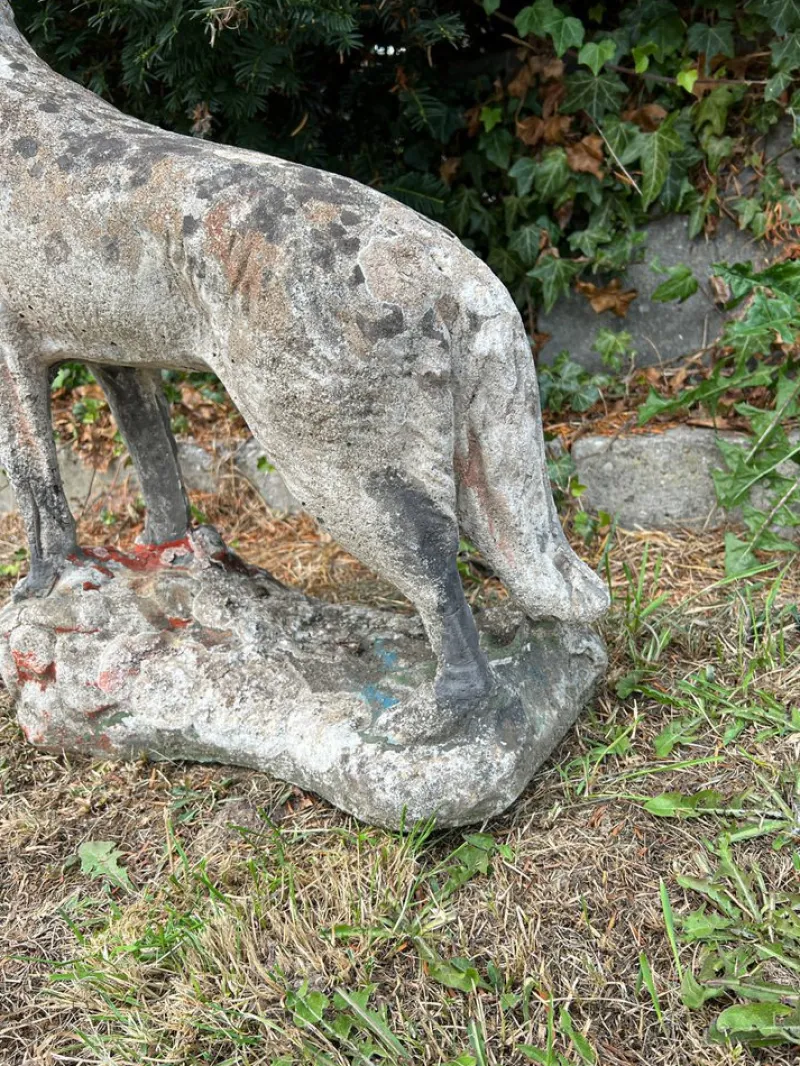Pamono Concrete Stone Shepard Garden Dog Ornament Sculpture, 1950s> Garden Accessories