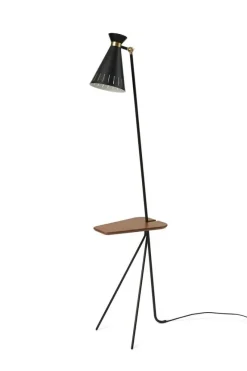 New Pamono Cone Floor Lamp with Table Black Noir by Warm Nordic
