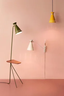 New Pamono Cone Floor Lamp with Table Black Noir by Warm Nordic