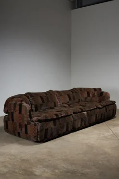 Hot Pamono Confidential 3-Seater Sofa, 2-Seater Sofa and Lounge Chair attributed to Alberto Rosselli for Saporiti, 1970s, Set of 3