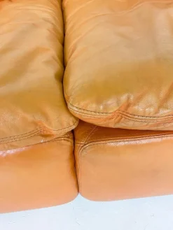 Clearance Pamono Confidential Seating Set in Cognac Leather by Alberto Rosselli for Saporiti, Italy, 1970s, Set of 4