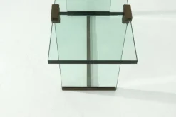 Pamono Console Table Model T30 in Glass and Brass by Peter Ghyczy, 1970s> Console Tables