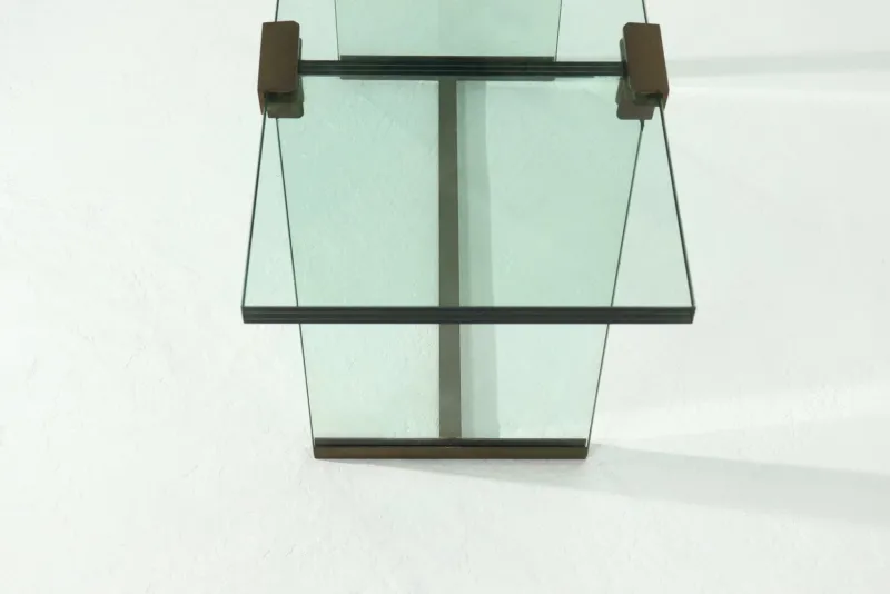 Pamono Console Table Model T30 in Glass and Brass by Peter Ghyczy, 1970s> Console Tables