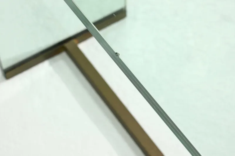 Pamono Console Table Model T30 in Glass and Brass by Peter Ghyczy, 1970s> Console Tables