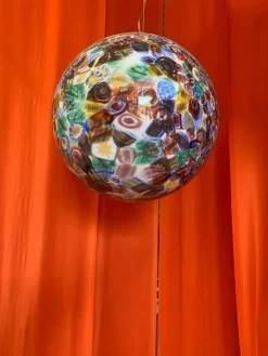 Pamono Contemporany Murrine Sphere Lamp in Murano Style Glass from Simoeng> Ceiling Lights