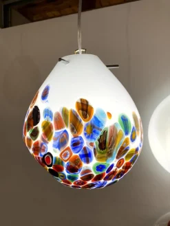 Pamono Contemporany Murrine Sphere Lamp in Murano Style Glass from Simoeng> Ceiling Lights