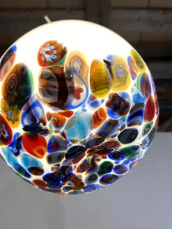 Pamono Contemporany Murrine Sphere Lamp in Murano Style Glass from Simoeng> Ceiling Lights