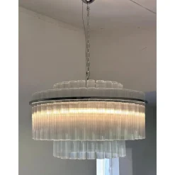 Pamono Contempory Striped Cylinders Chandelier by Simoeng> Ceiling Lights