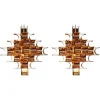 Pamono Copper Cassiope 9 Level Suspension Lamps by Sebastien Sauze, Set of 2> Ceiling Lights