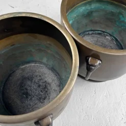Outlet Pamono Copper Hibachi Set, Japan, 1890s, Set of 2