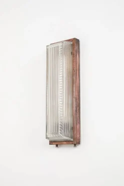 Pamono Copper Pagoda Bulkhead Wall Light from Holophane, 1920s> Wall Lights & Sconces
